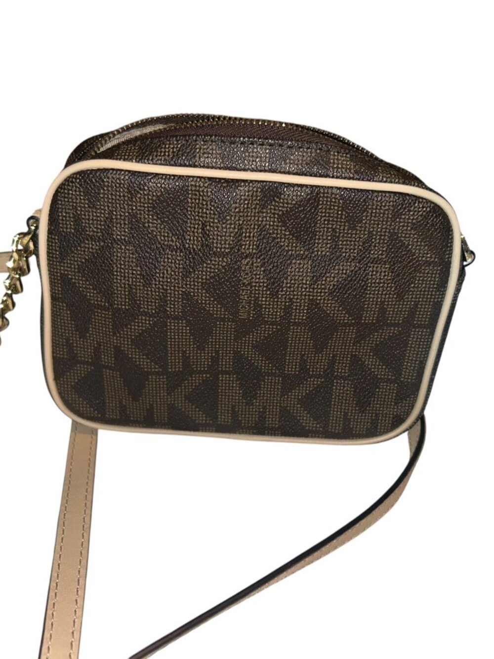 MICHAEL Michael Kors Brown Logo Crossbody with Gold Accent - Picture 2 of 3